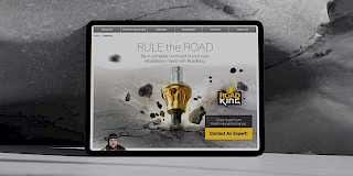 Darstellung der Kennametal Website auf einem Tablet