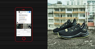Cover für weiteres Beispielvideo einer Konversation mit dem PUMA X Intersport Chatbot auf Facebook
