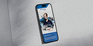 SUMITOMO (SHI) Demag Employer Branding und Recruiting Kampagne abgebildet auf einem iPhone
