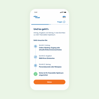 Cover für Videoanimation der Kreditfunktion des easycredit Anwendung erstellt von diff communications